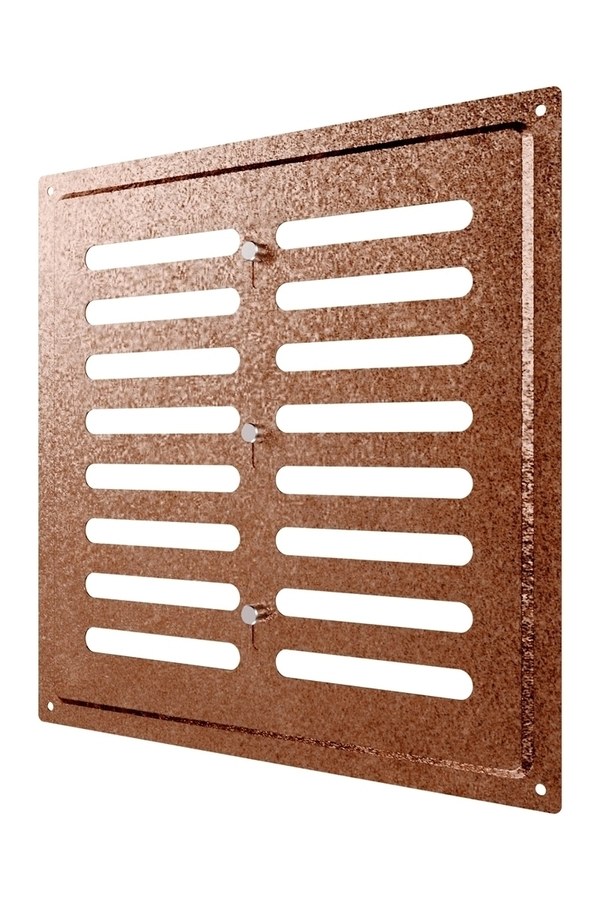 Решетка вентиляционная MER регулируемая 250х250 окрашенная сталь античная медь ERA