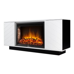 Каминокомплект: Очаг Electrolux EFP/P-3020LS N, портал Como 30 белый, черный, р/в